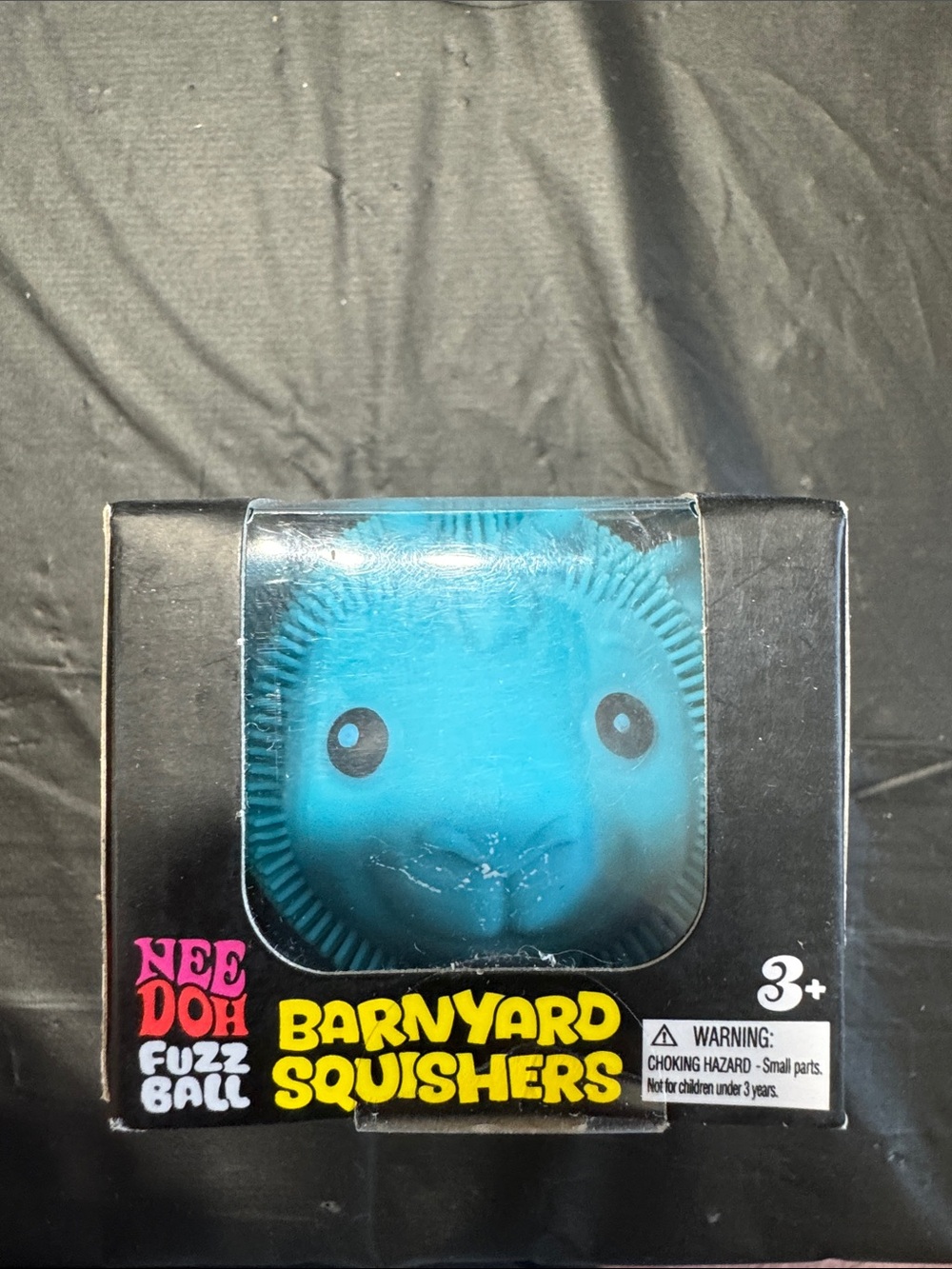 NeeDoh Fuzz Ball Barnyard Squishers Blue Goat Squish Toy